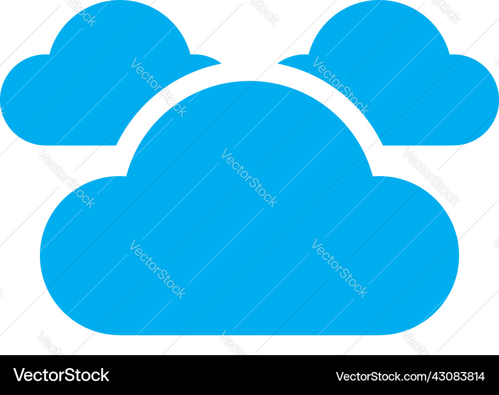 Cloud symbol icon shape for computing Cloud symbol icon shape for computing vector image