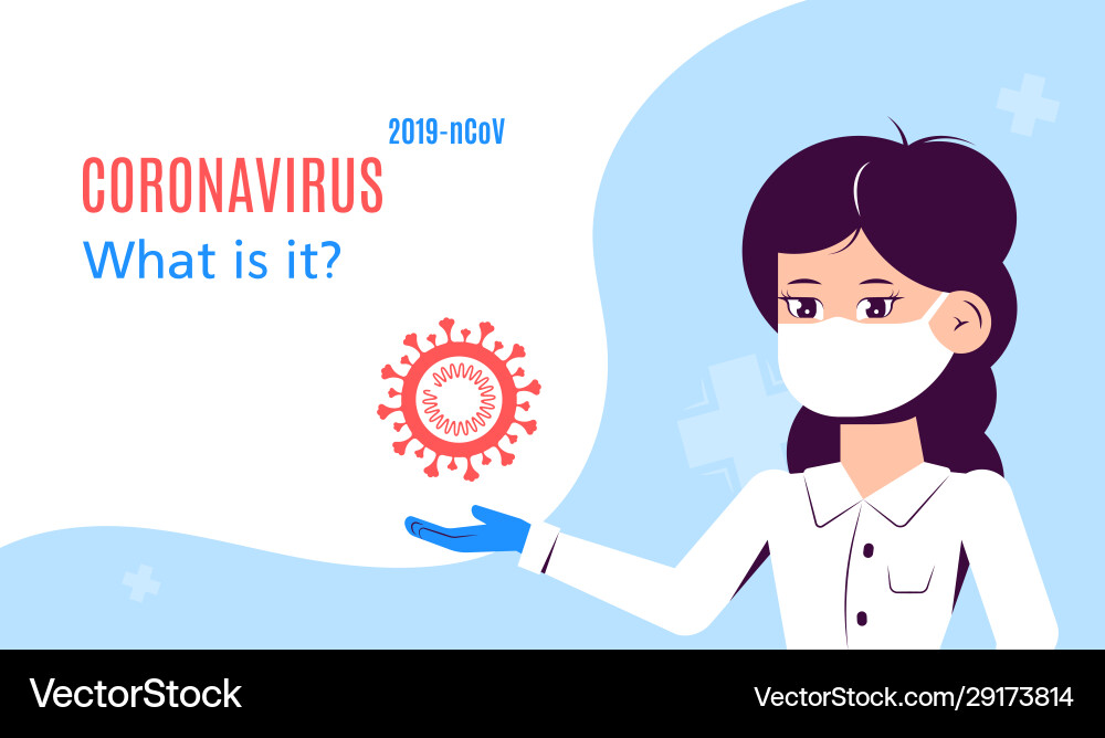 Coronavirus 2019-ncov information banner flat vector image