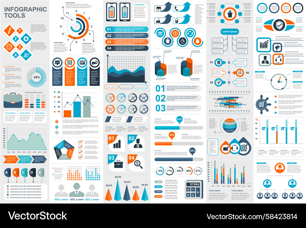 Data Visualization Elements Vector Image