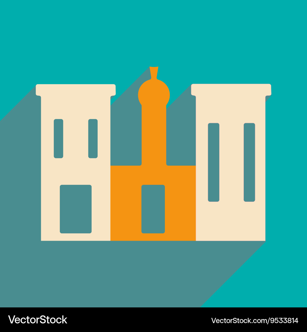 Flat with shadow icon and mobile application vector image