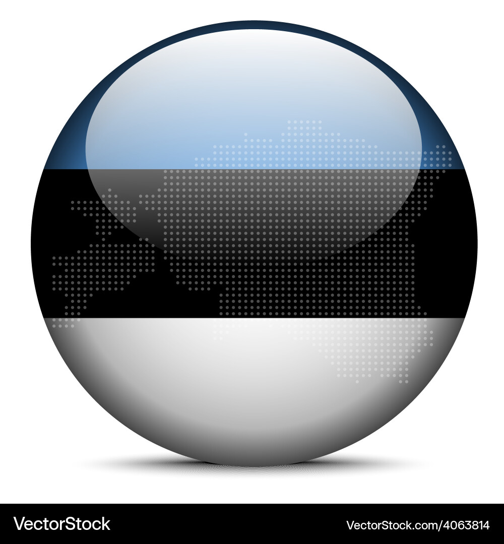 Map with dot pattern on flag button of republic Vector Image