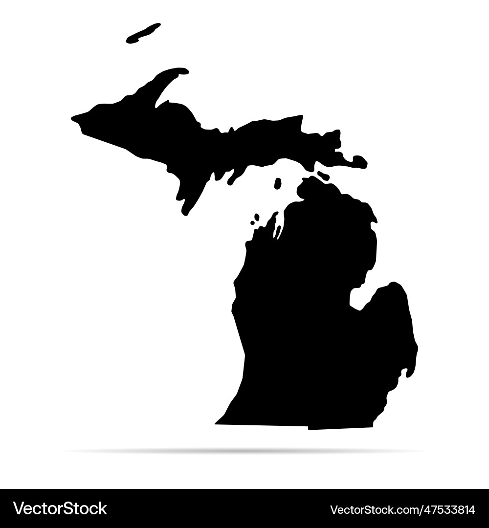 Michigan shape united states of america flat Michigan shape united states of america flat vector image