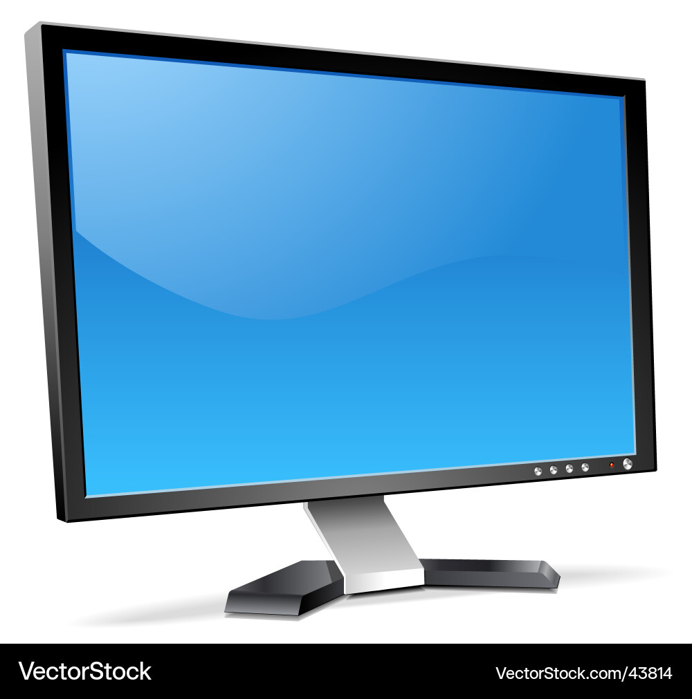 Modern LCD Monitor Vector Image