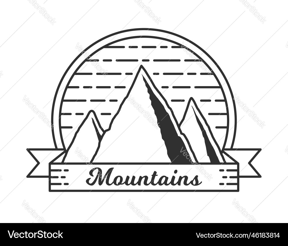 Mountains logo Royalty Free Vector Image - VectorStock