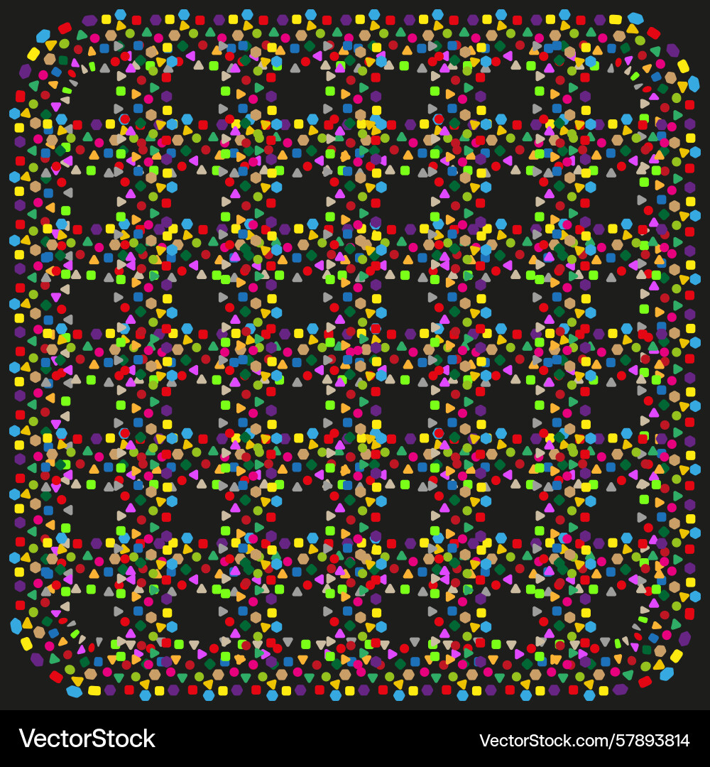 Pixel art pattern colorful mosaic dots abstract Vector Image
