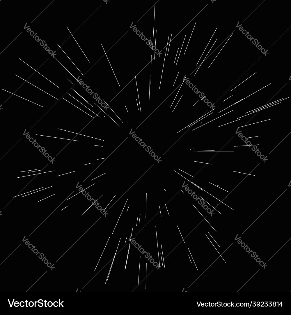 Radial radiating dynamic rays beams lines Vector Image