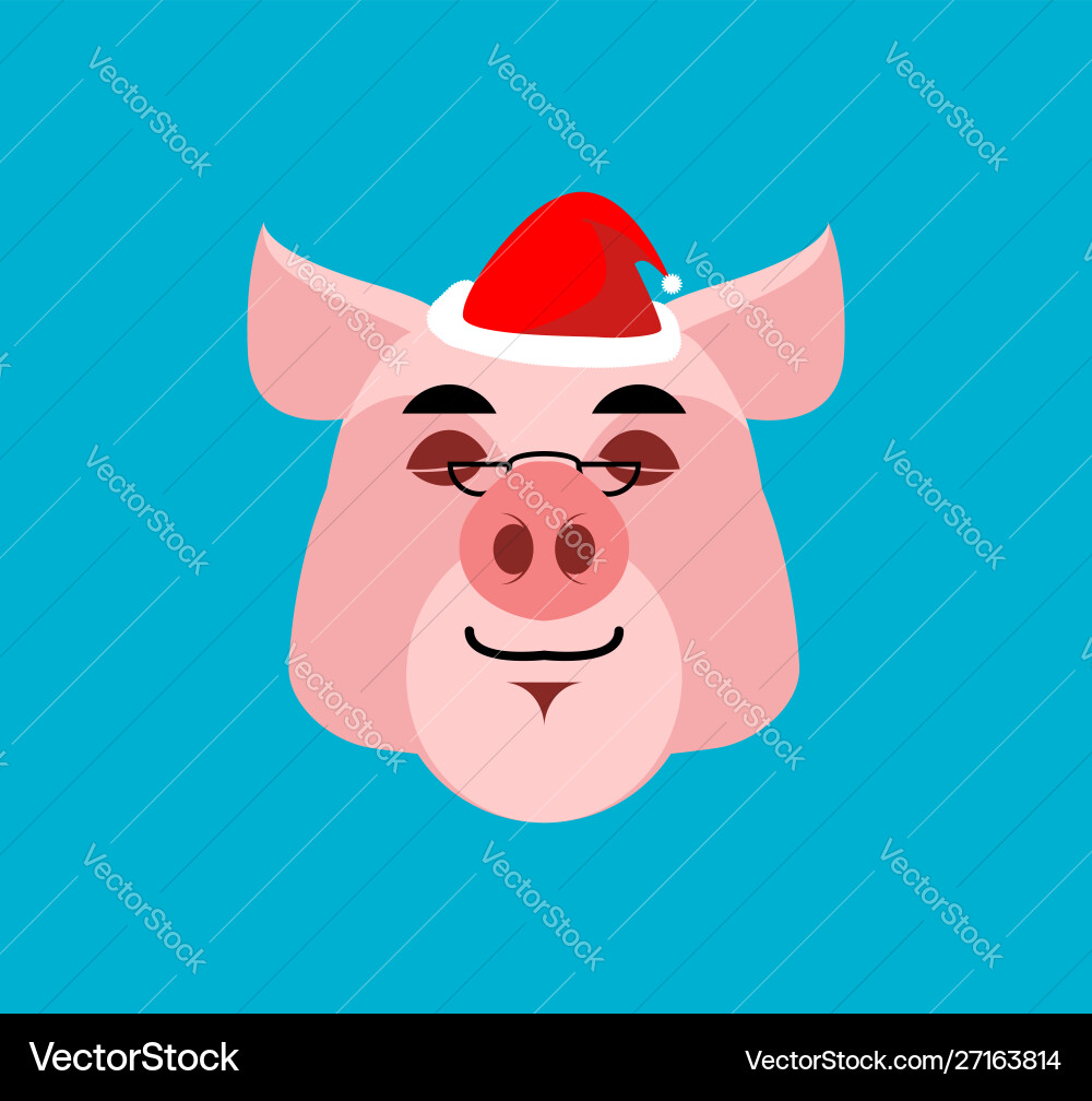 Santa Schwein schlafen emoji christmas traum Schweinchen Santa Schwein schlafen emoji christmas traum Schweinchen vektorbild