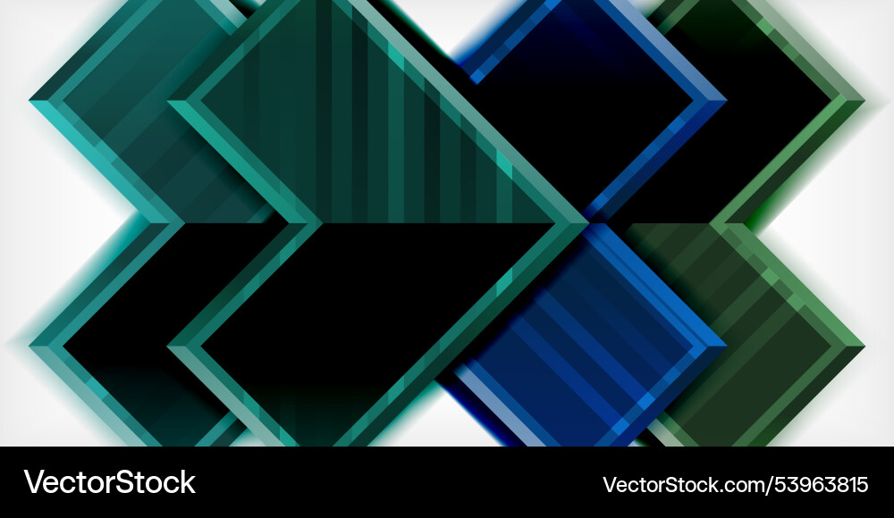 Arrow symbols created with 3d effects and line Vector Image