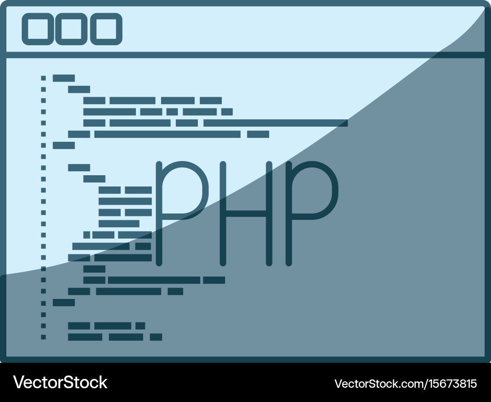 Blue shading silhouette programming window vector image