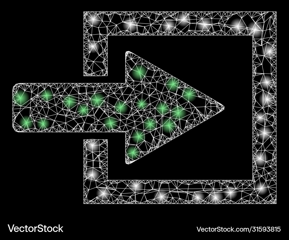 Bright web network import arrow with lightspots Bright web network import arrow with lightspots vector image