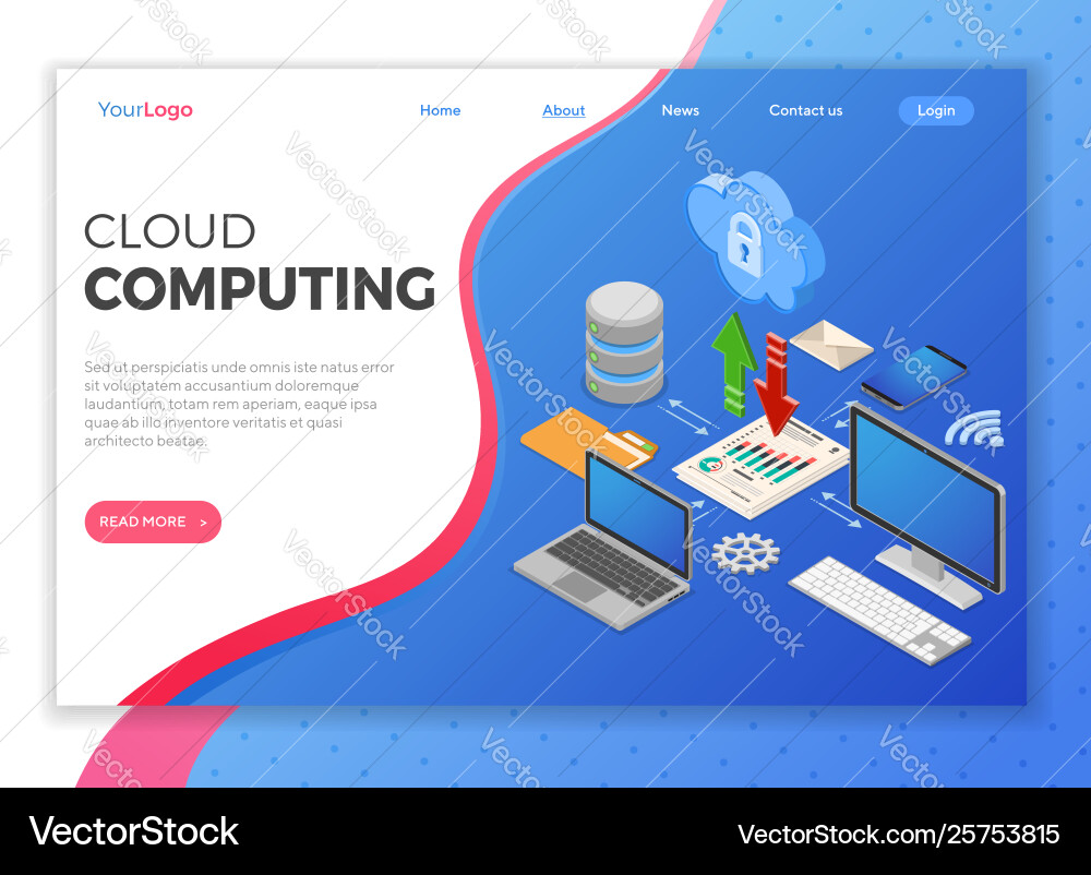 Cloud Computing Technology vector image