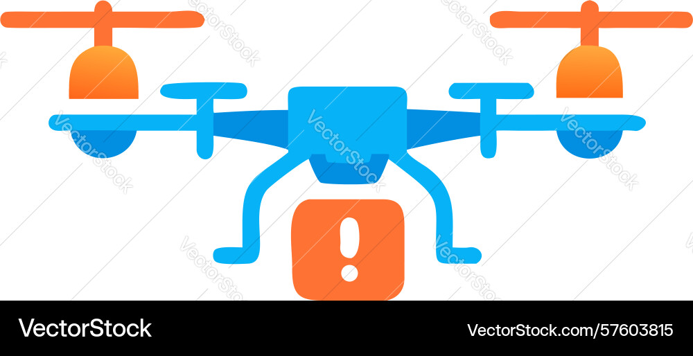 Drone system alert icon design generative ai vector image