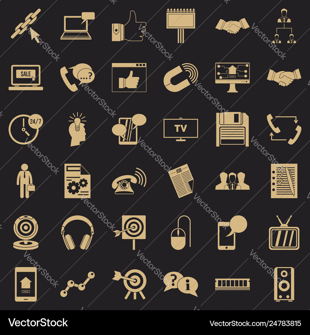 Exchange information icons set simple style Exchange information icons set simple style vector image