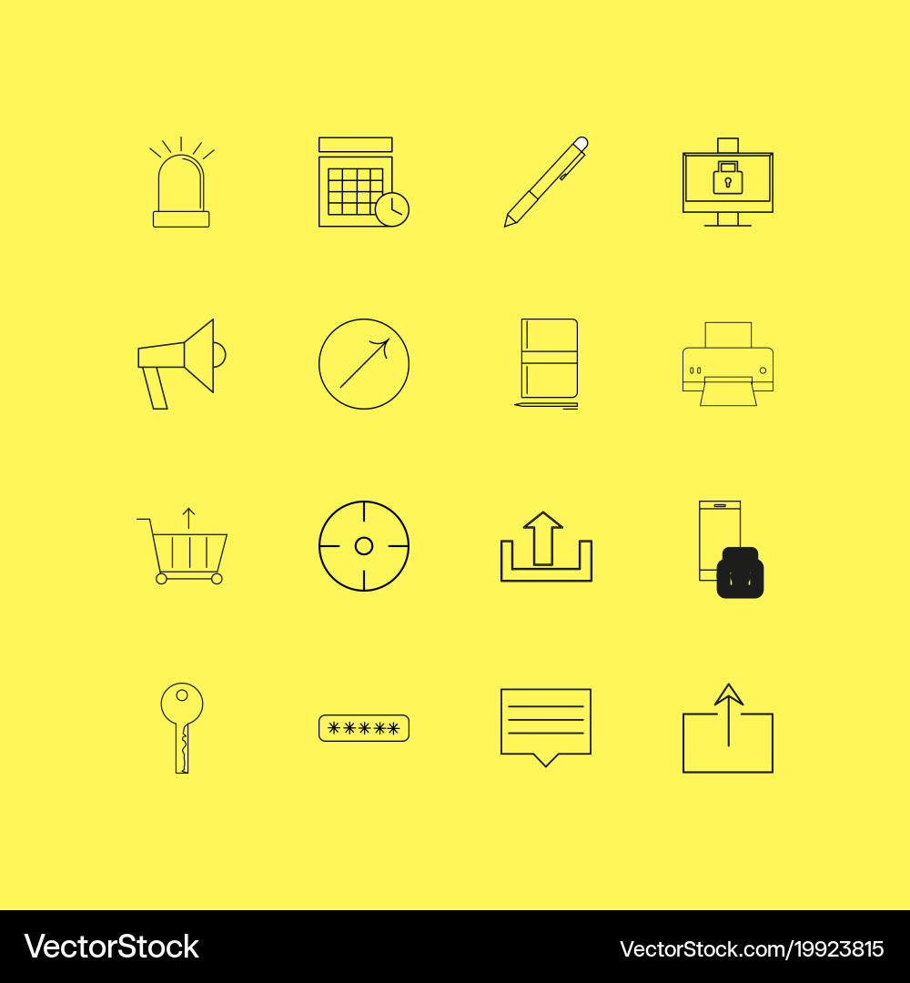 Internet of things linear icon set simple outline Vector Image