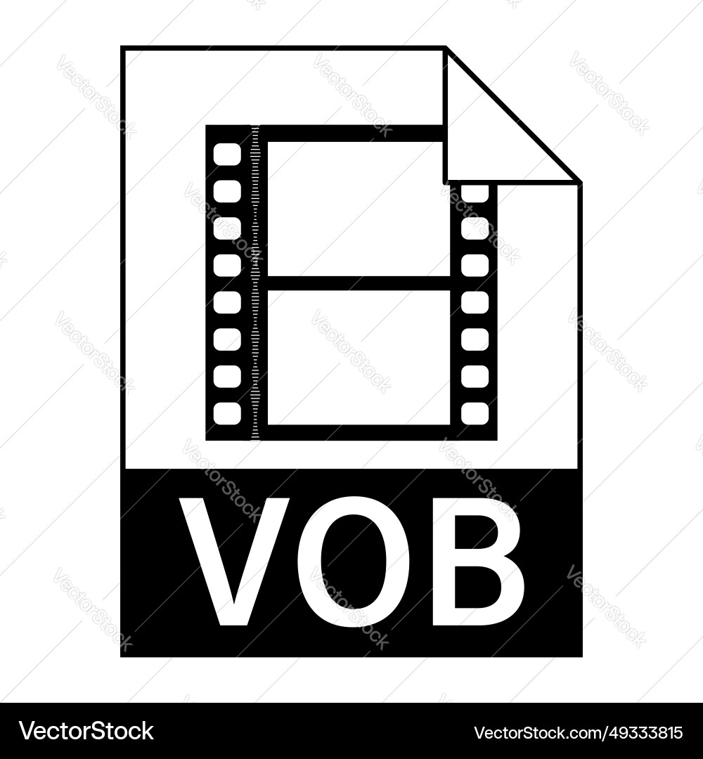 Modern flat design of vob file icon for web vector image