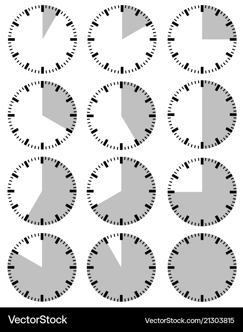 Multiple Timer Icons vector image