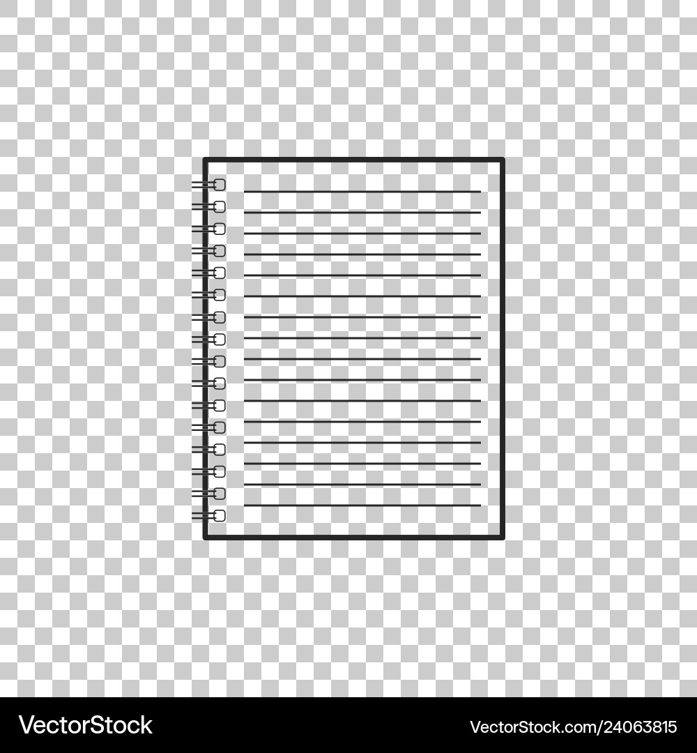 Notebook icon isolated on transparent background Notebook icon isolated on transparent background vector image