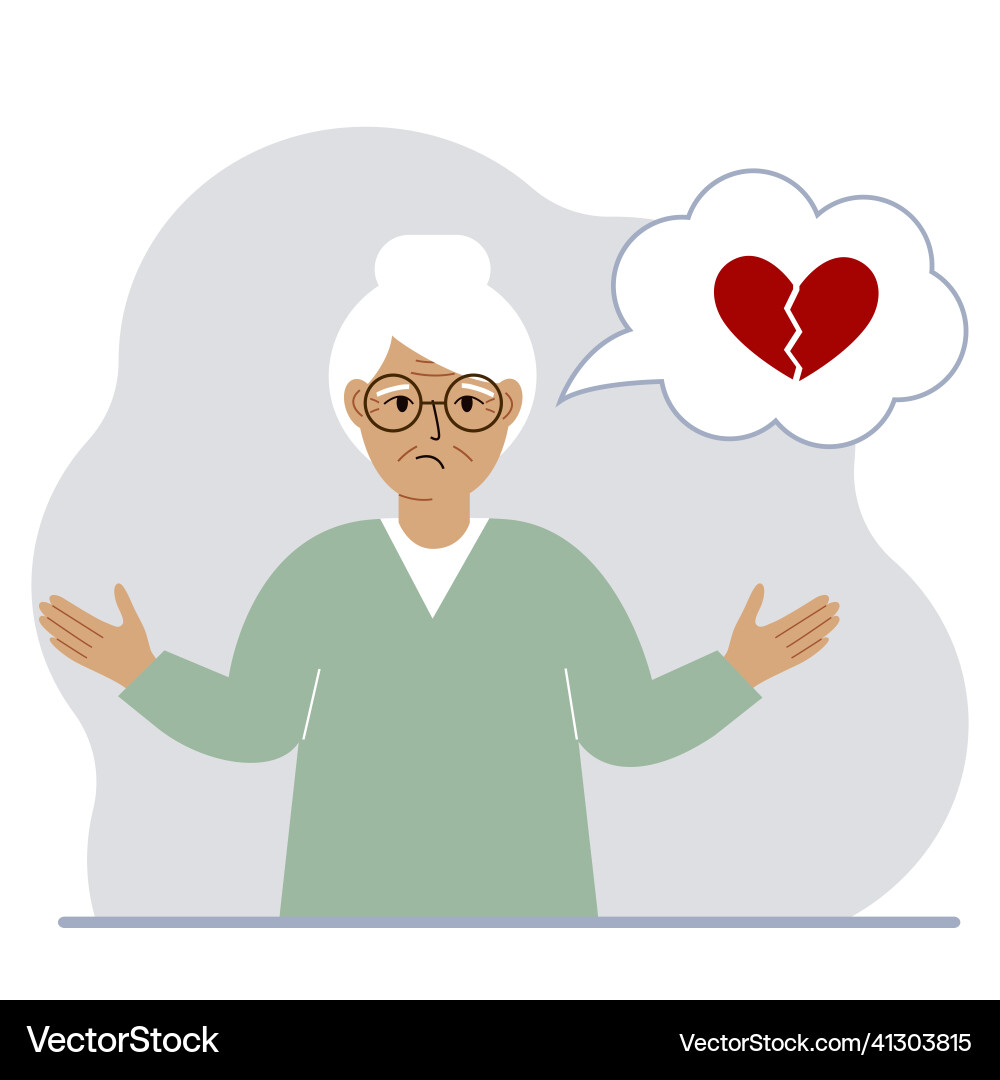 Sad woman thinks about love in a balloon Sad woman thinks about love in a balloon vector image