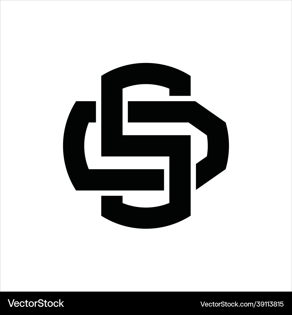 Sd logo monogram design template Vector Image