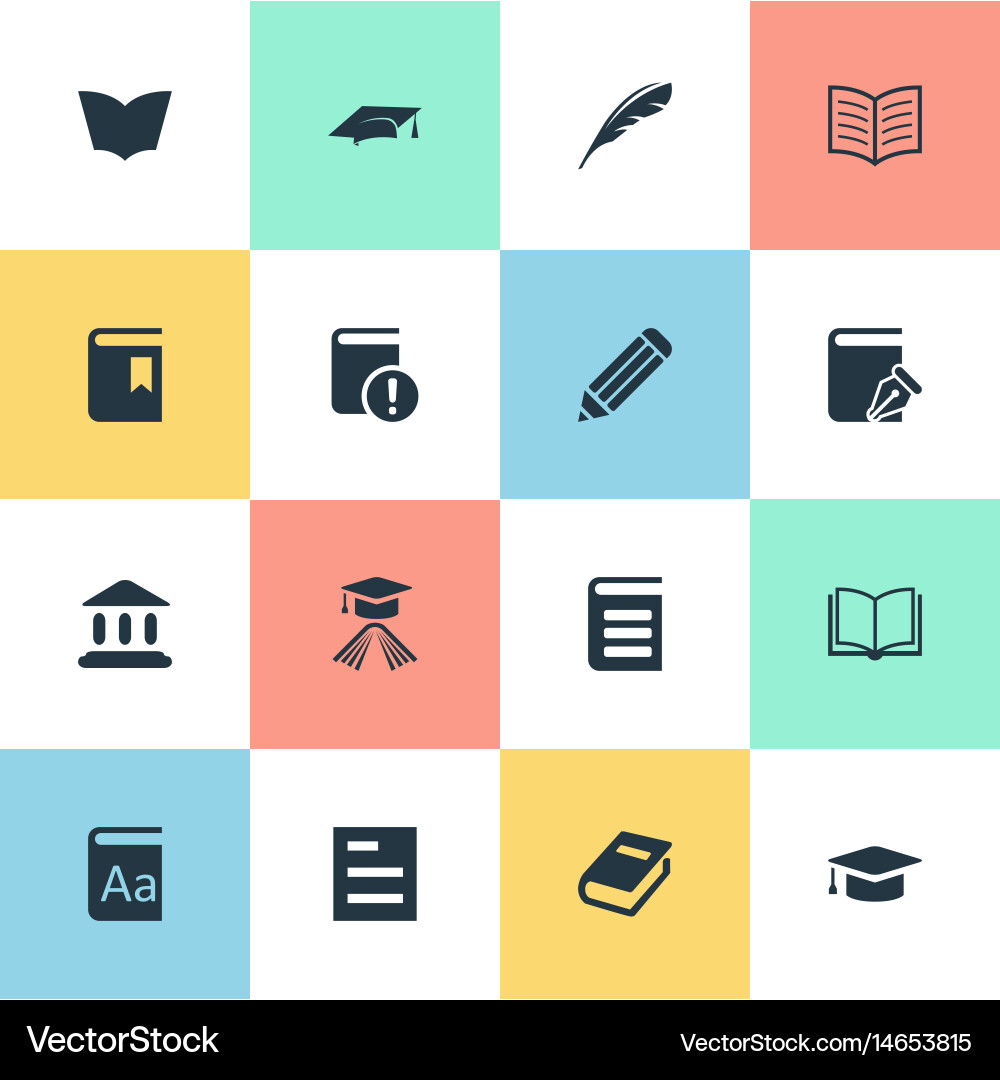 Set of simple knowledge icons Vector Image
