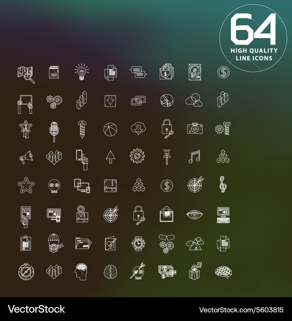 Universal modern icons for web and mobile app vector image