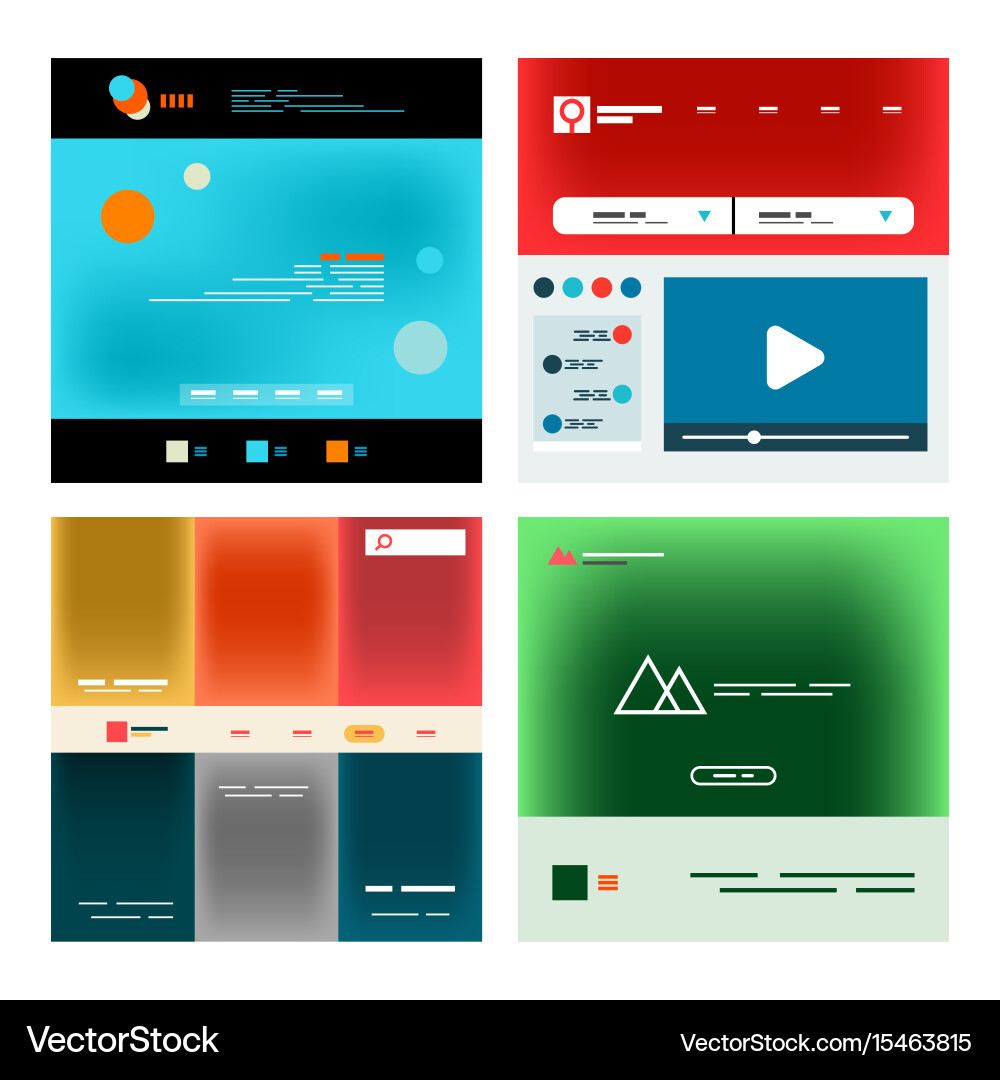 Web site page design development concept vector image