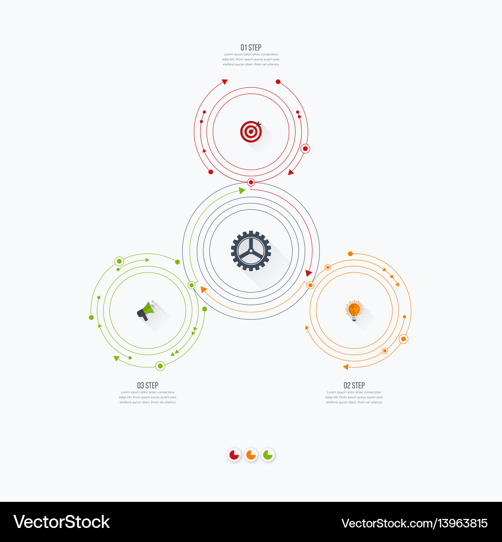 Workflow Diagram Template - Circle Options vector image