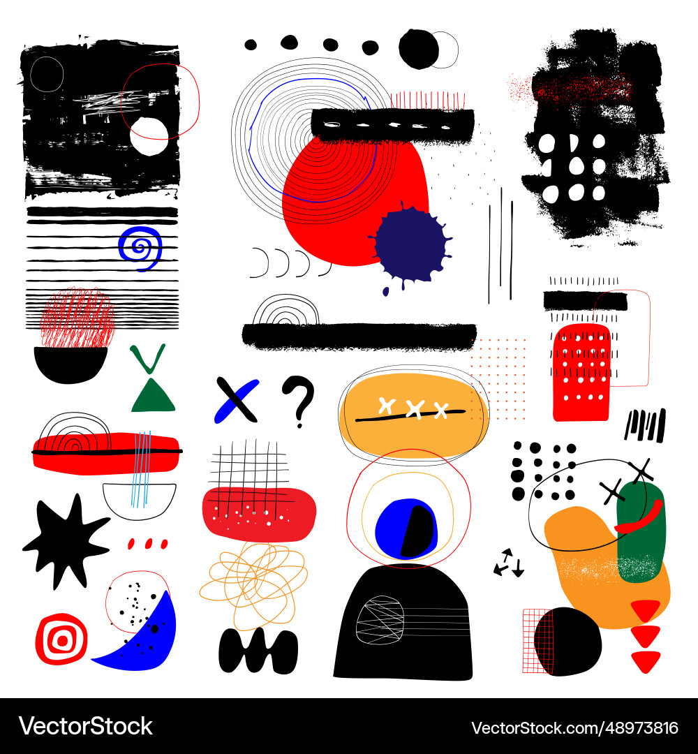 Abstract Shape & Texture Pattern vector image