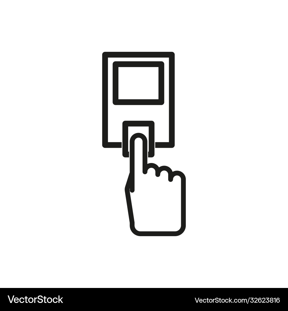 Access control icon simple linear Access control icon simple linear vector image