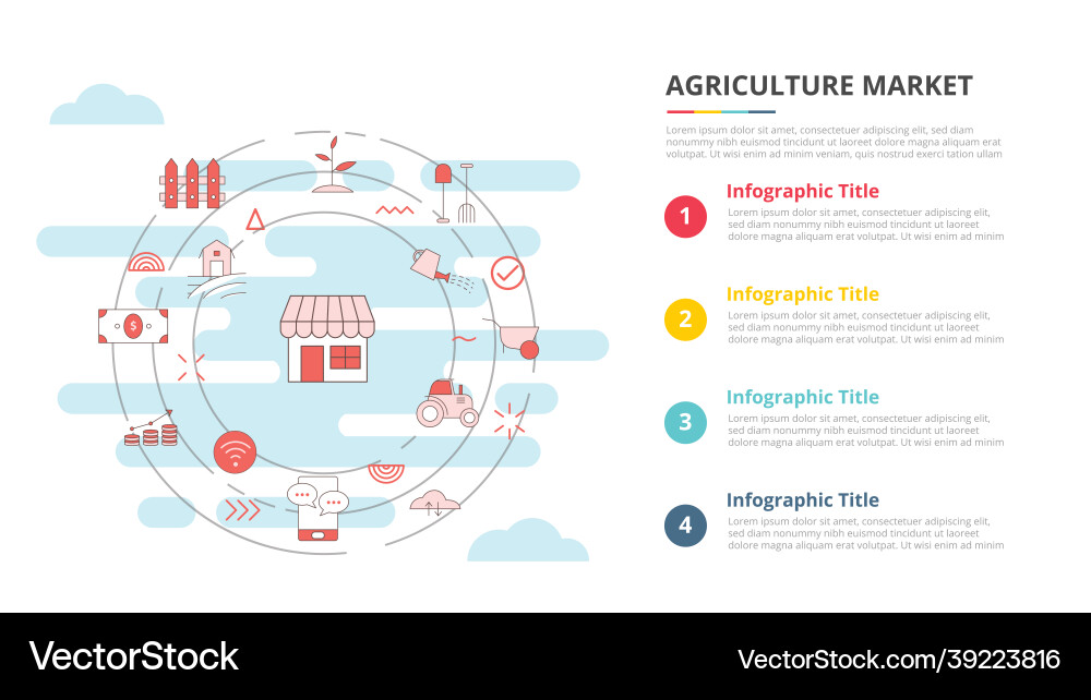 Agriculture market concept for infographic Agriculture market concept for infographic vector image