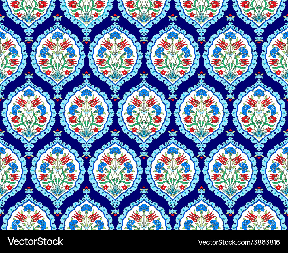 Background with seamless pattern three Vector Image