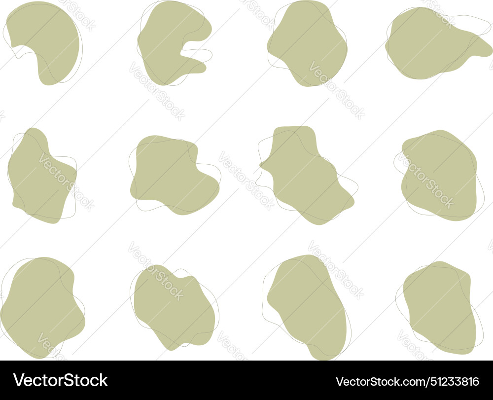 Blobs fluid liquid shapes symbol visual set Blobs fluid liquid shapes symbol visual set Vector Image