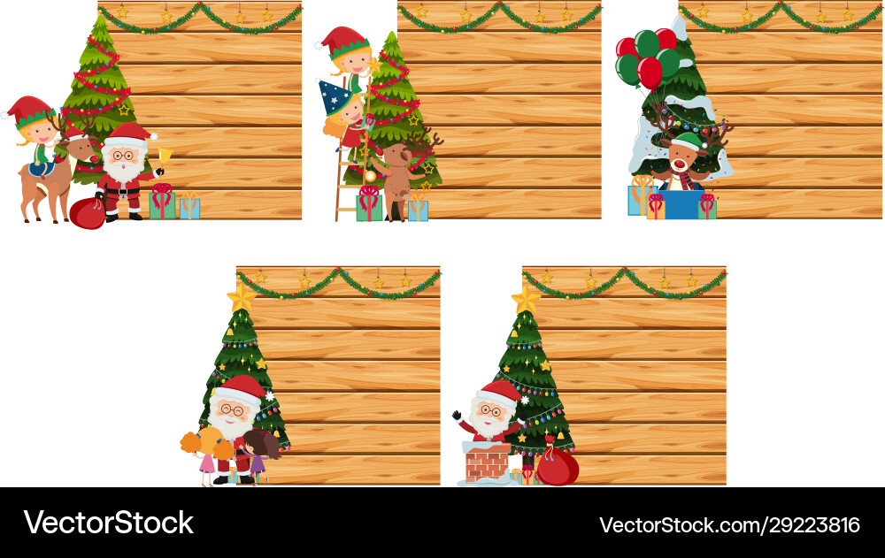 Border template with christmas theme background Border template with christmas theme background vector image