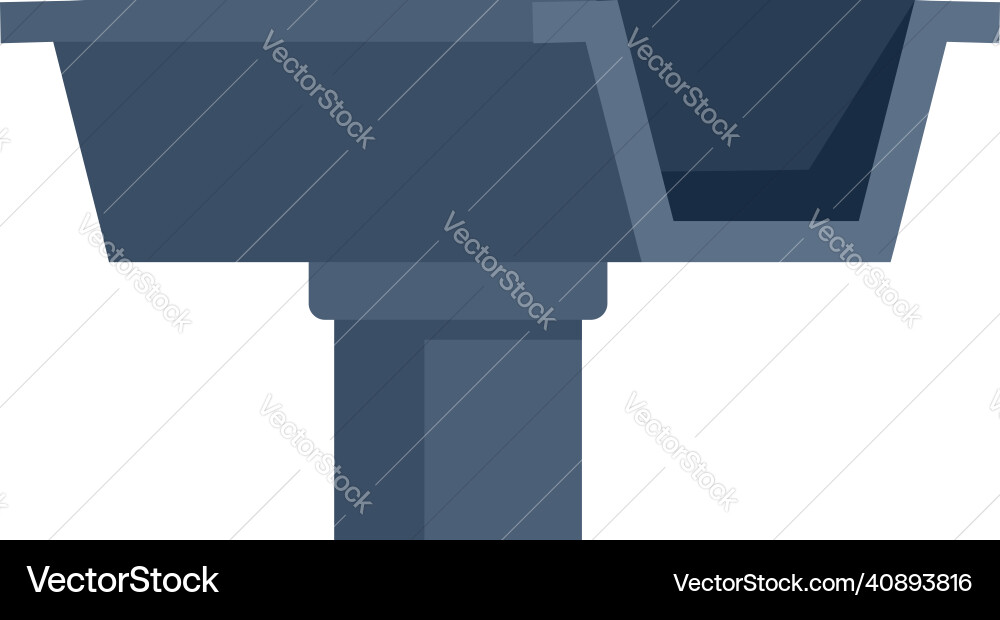 Building gutter icon flat isolated Building gutter icon flat isolated vector image