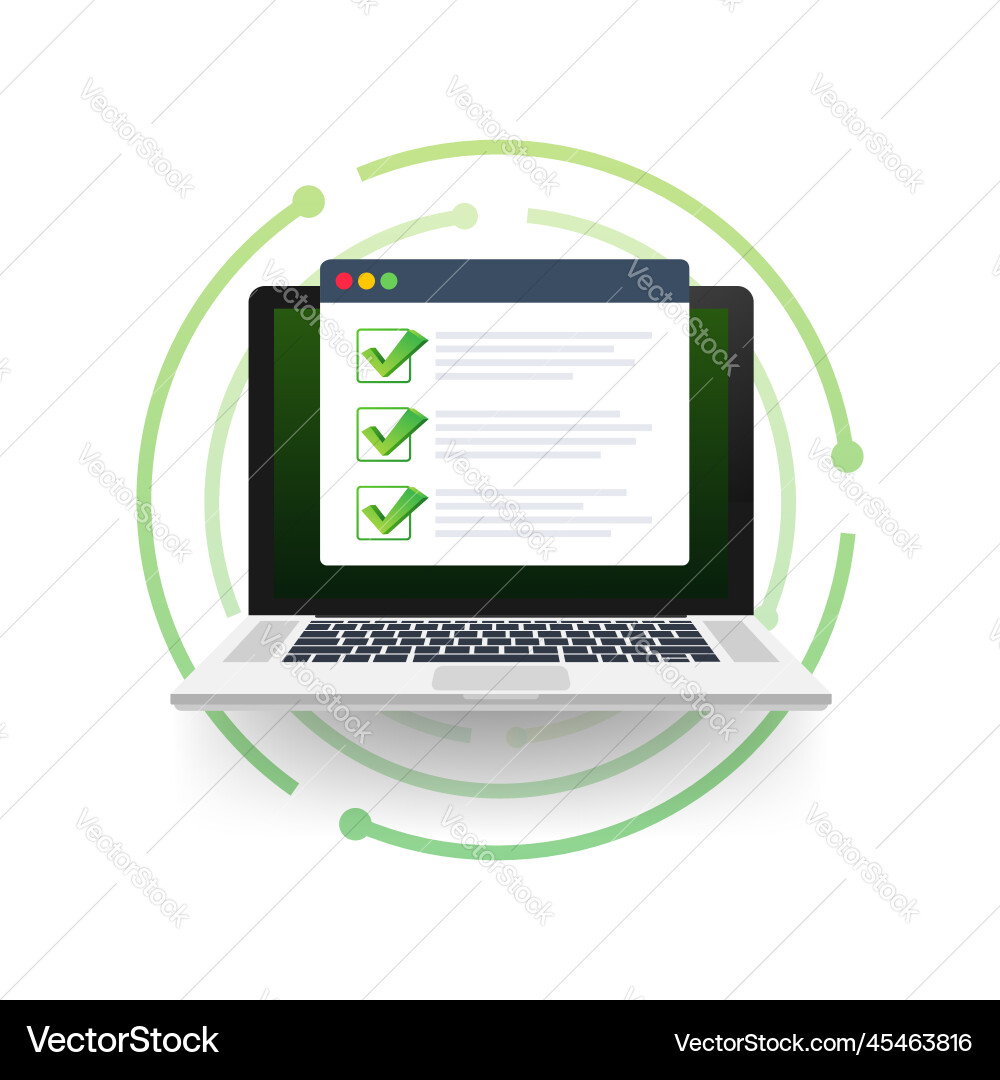 Checklist Browser Window vector image