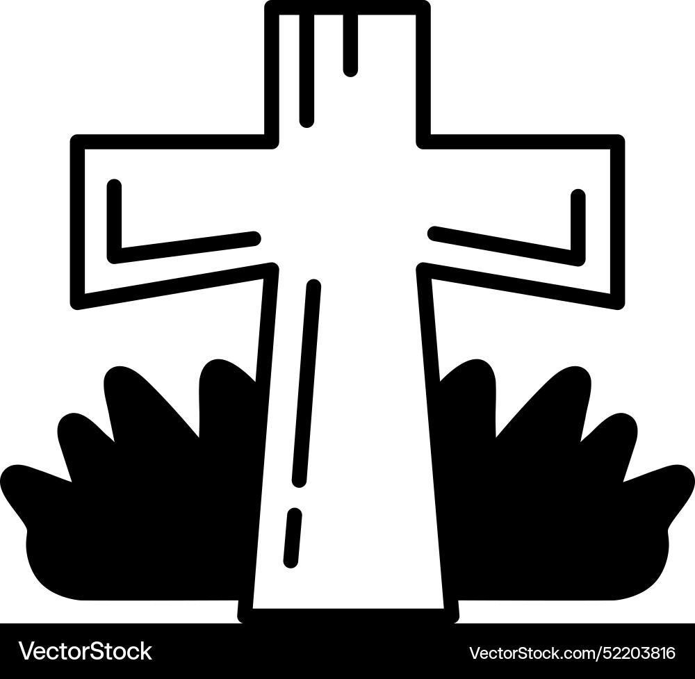 Cross icon in line style Cross icon in line style Vector Image