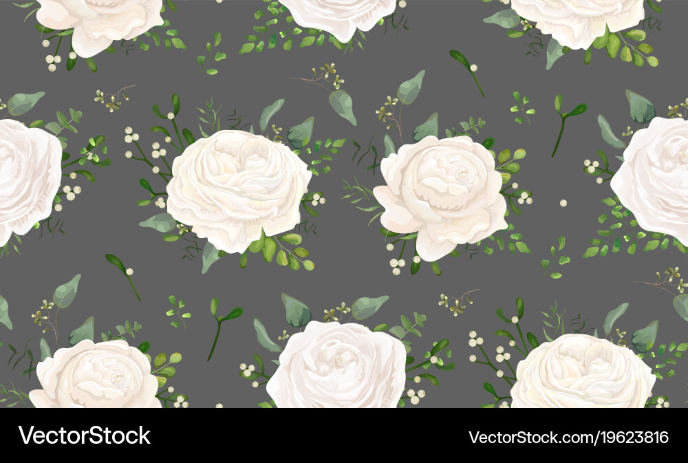 Elegant Floral Seamless Pattern vector image