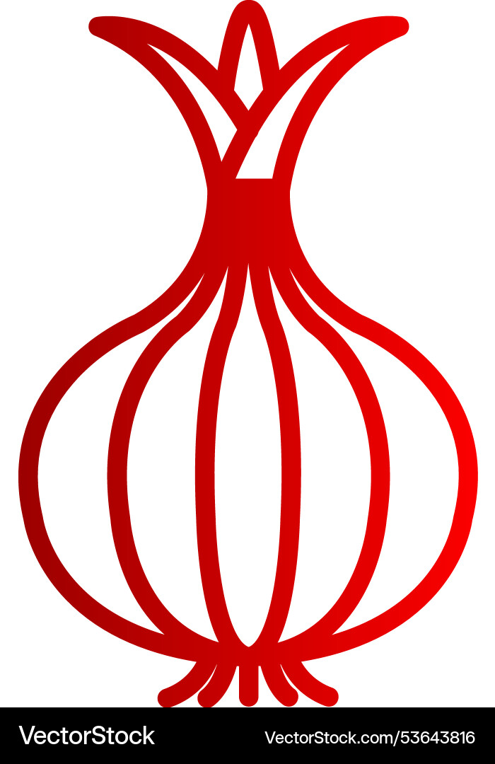 Onion line gradient icon Vector Image