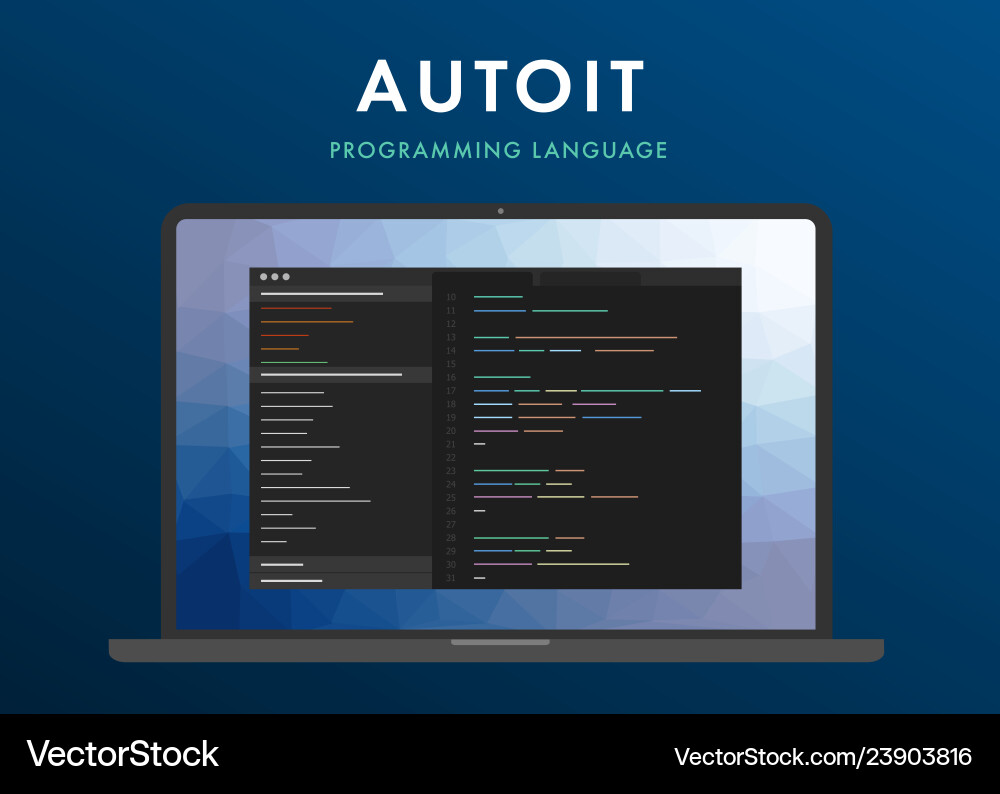 Programmiersprache Autoit vektorbild
