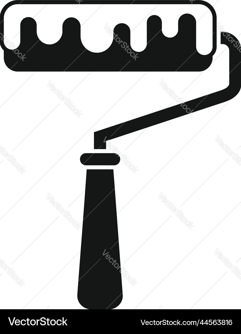 Redesign paint roller icon simple web ui Redesign paint roller icon simple web ui vector image