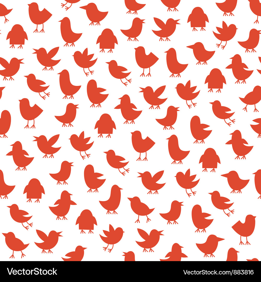 Seamless pattern with birds vector image