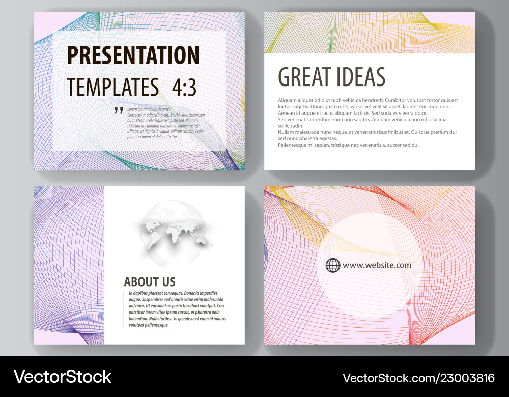 Set of business templates for presentation slides Set of business templates for presentation slides vector image