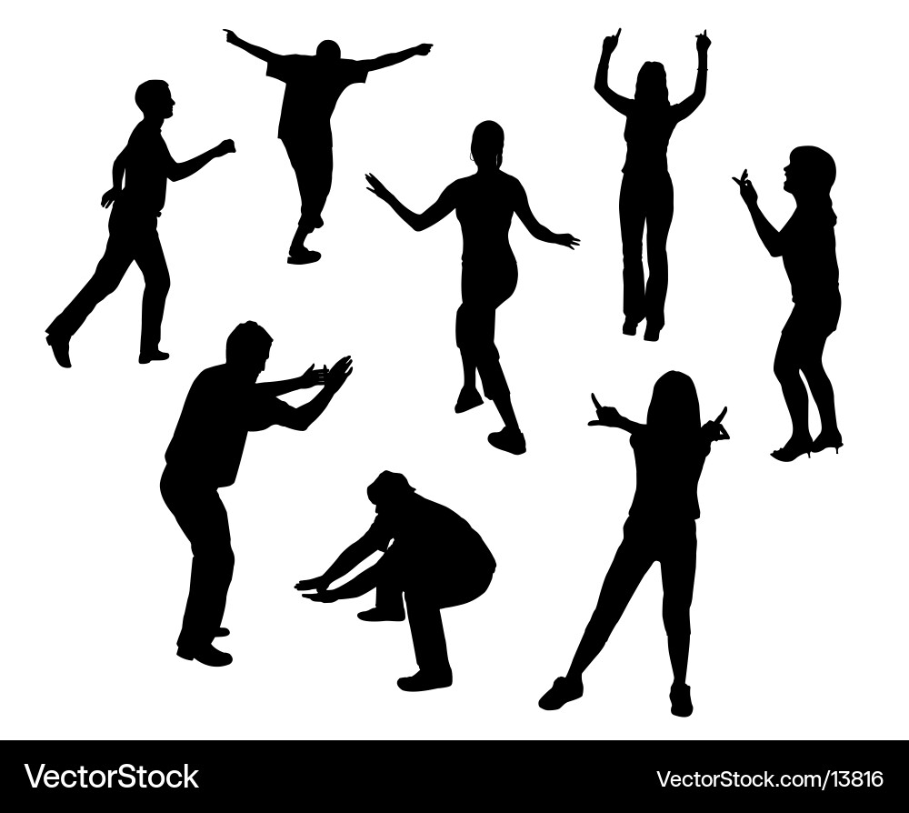 Silhouetted Dancer vector image