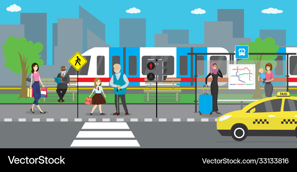 Stadt Straße und Straße Stadt Straße und Straße vektorbild