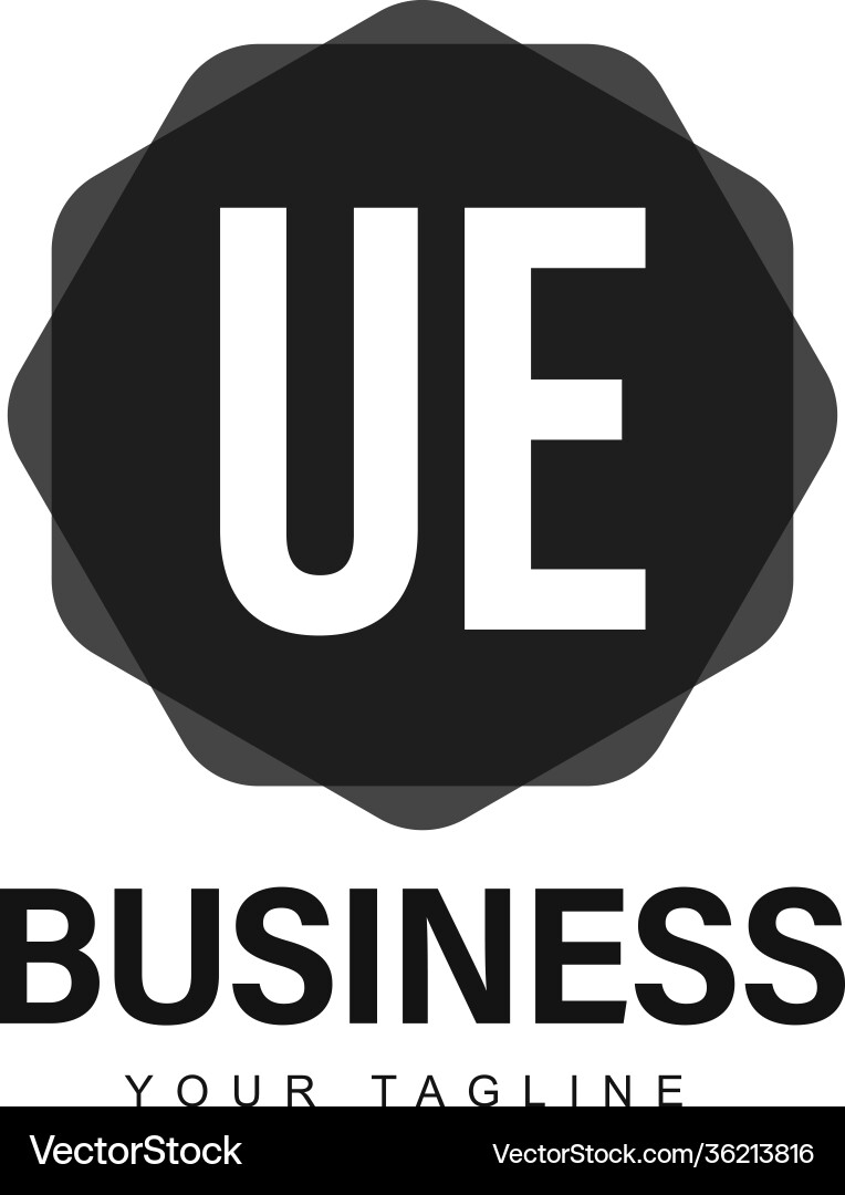 Ue initial a logo design with abstract style Ue initial a logo design with abstract style vector image