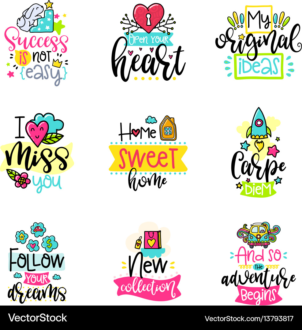 Calligraphy with decor elements Calligraphy with decor elements vector image