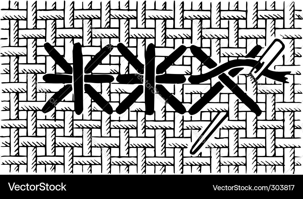 Cross Stitch Pattern Vector Image