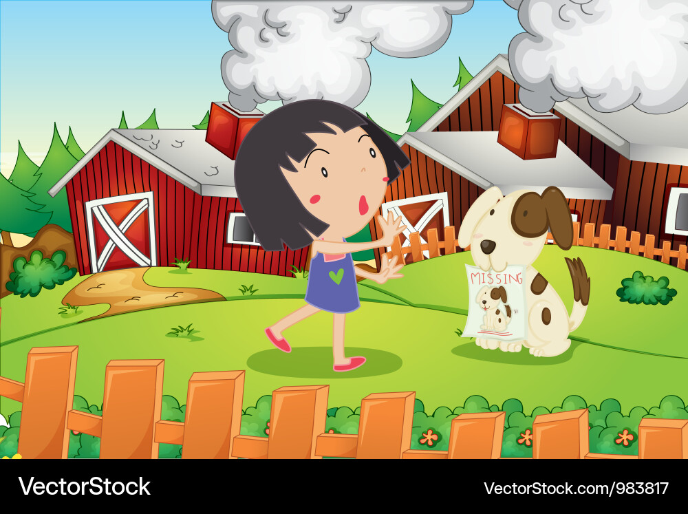 Farm scene Royalty Free Vector Image - VectorStock