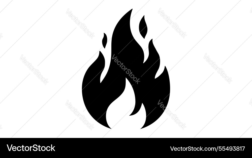 Fire flame bonfire icon Royalty Free Vector Image