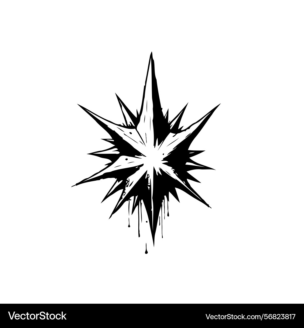 Intricate starburst with textured edges creating Vector Image